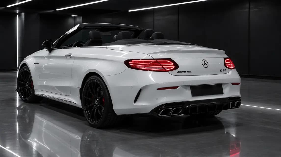 Mercedes-AMG C 63 S Cabriolet from the rear